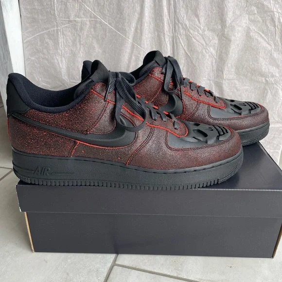 Nike Air Force 1 Retro HWN QS Black/Crimson Men’s size 12 - Picture 2 of 8